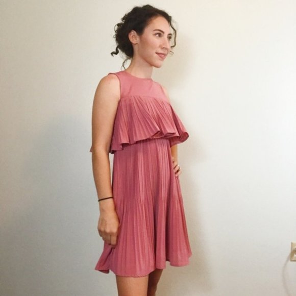 SAKS FIFTH AVENUE Rose Silk Dress 🆕 Designer prom - Picture 1 of 6